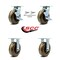 Service Caster 6 Inch High Temp Phenolic Caster Set with 2 Brakes/Swivel Lock 2 Rigid SCC SCC-30CS620-PHRHT-TLB-BSL-2-R-2 - alternate 4
